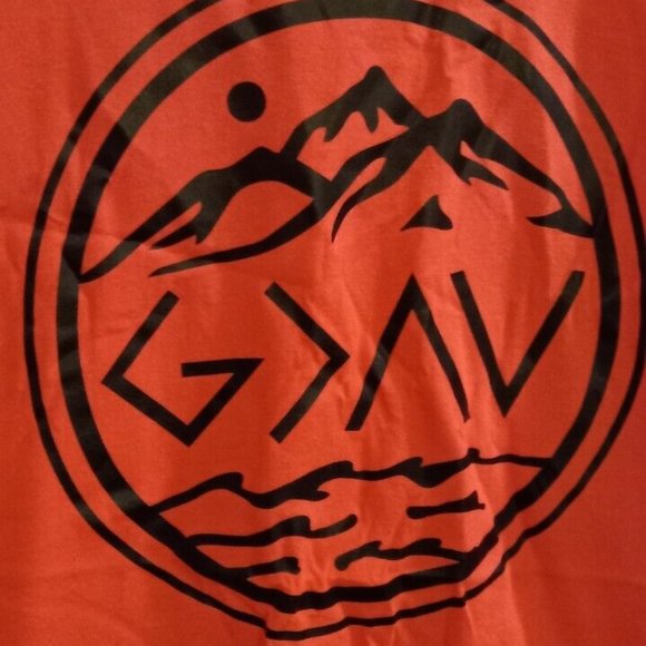 Anvil t shirt Small womans God is greater graphic red juniors new - Picture 2 of 4